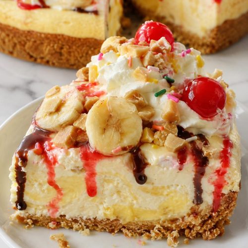 Banana Split Pudding Cheesecake