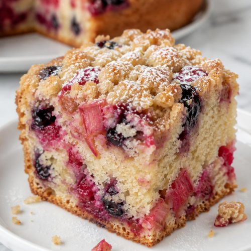 Berry Rhubarb Cake