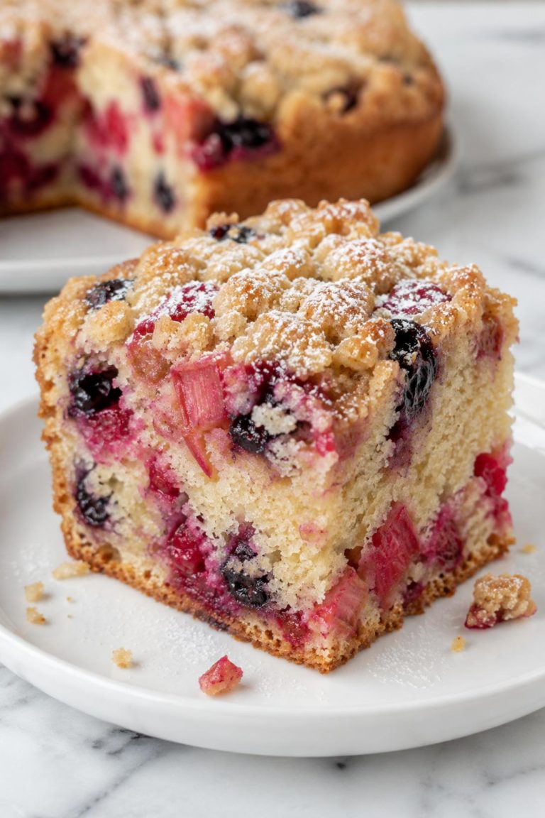 Berry Rhubarb Cake