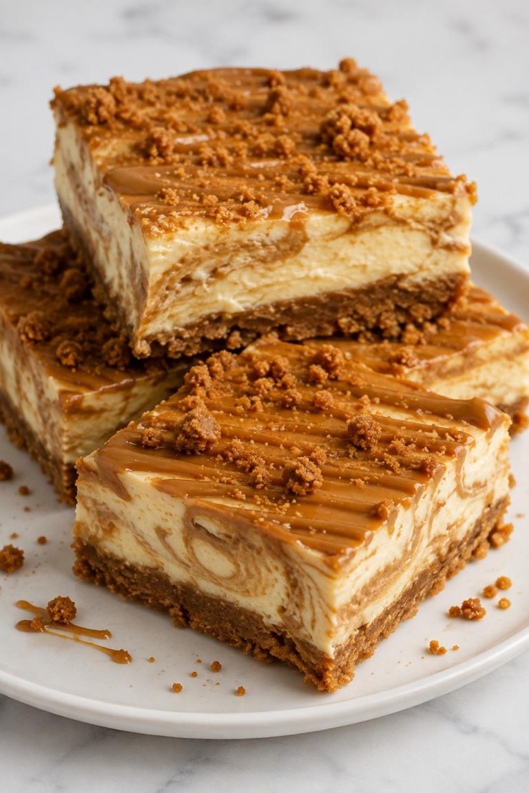 Biscoff Cream Cheesecake Bars