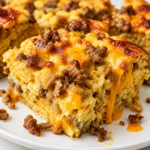 Cheesy Breakfast Sausage Breakfast Casserole