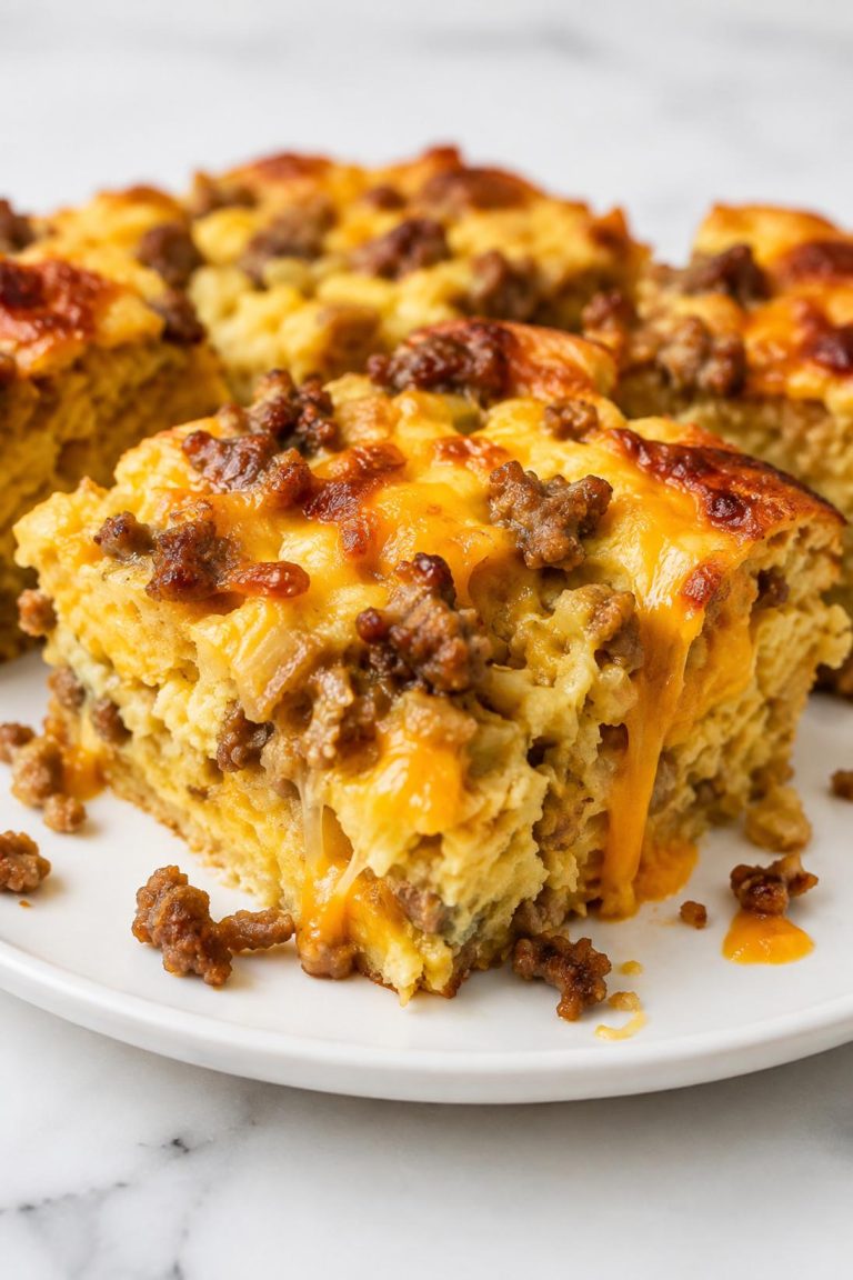 Cheesy Breakfast Sausage Breakfast Casserole