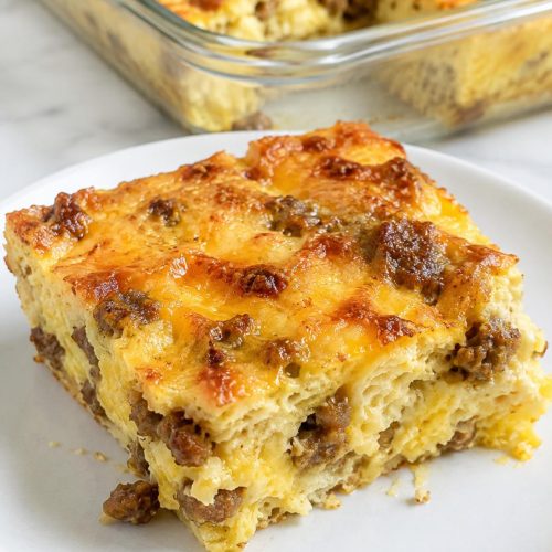Cheesy Sausage Egg Cheese Casserole