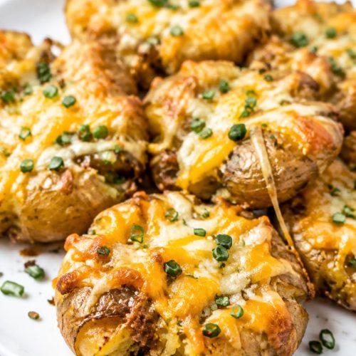 Cheesy Smashed Potato Side Dish