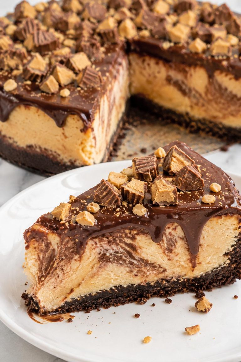 Chocolate Peanut Butter Cup Cheesecake