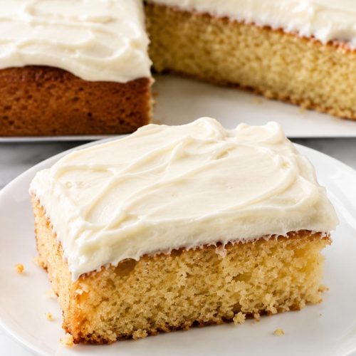 Cream Cheese Frosted Cake Sheet Cake