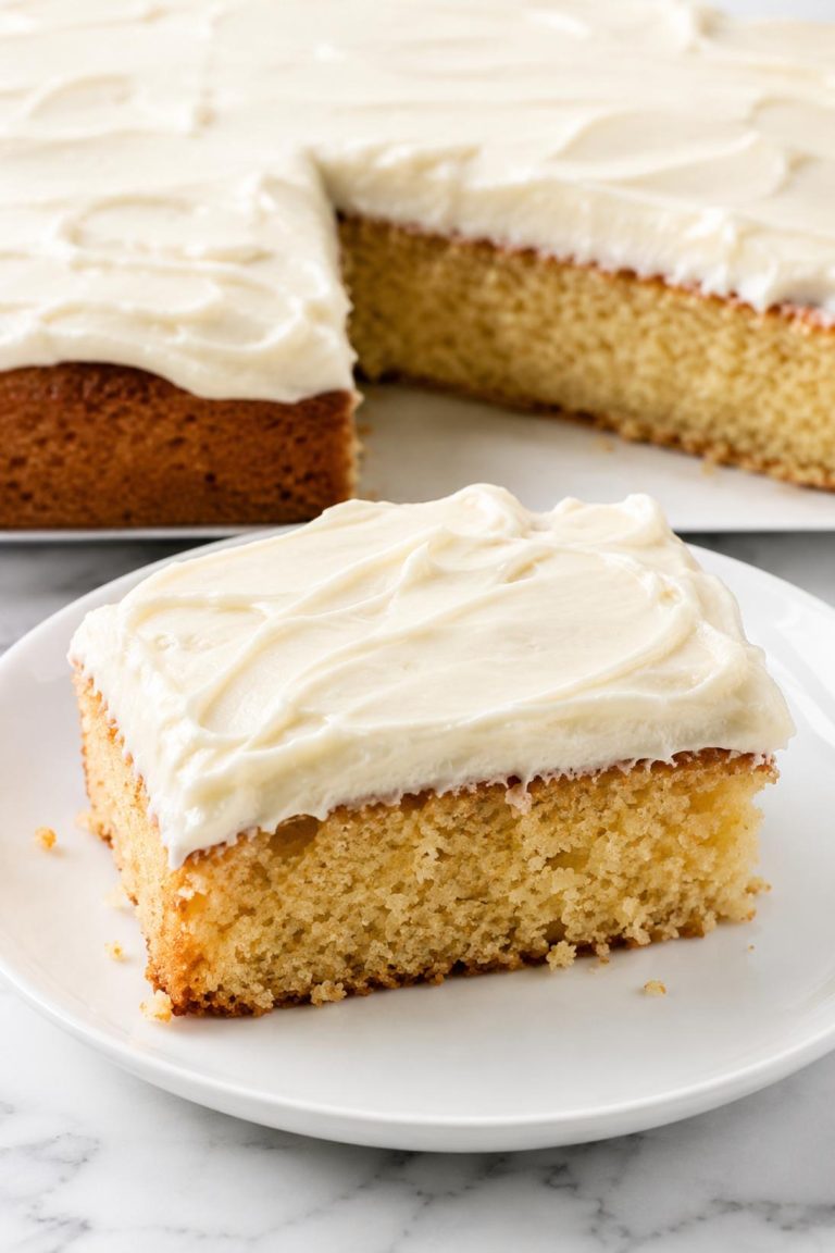 Cream Cheese Frosted Cake Sheet Cake