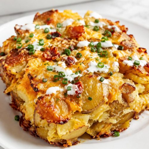 Crispy Smashed Potato Casserole