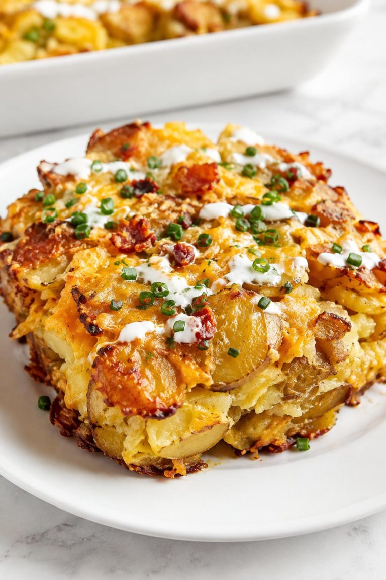 Crispy Smashed Potato Casserole