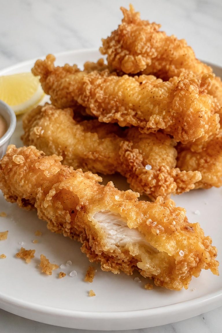 Crispy Tempura Chicken Tenders Strips