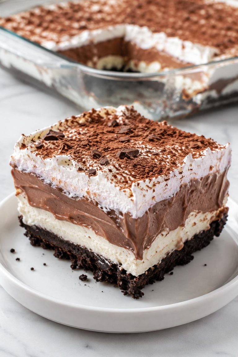 No-Bake Chocolate Cream Layered Dessert
