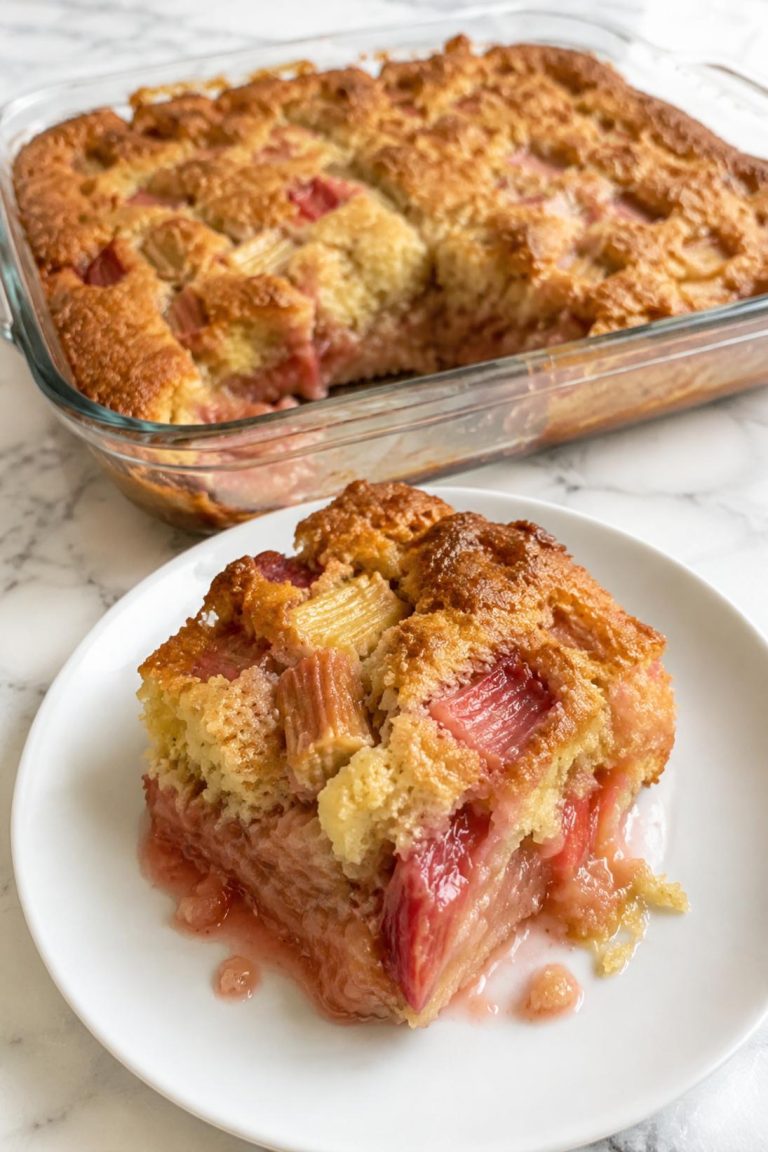 Old-Fashioned Rhubarb Cobbler Cake