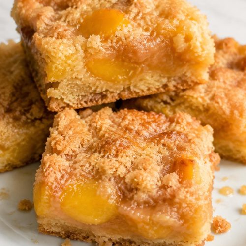 Peach Dump Cake Bars
