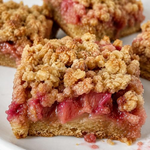 Rhubarb Cobbler Bars