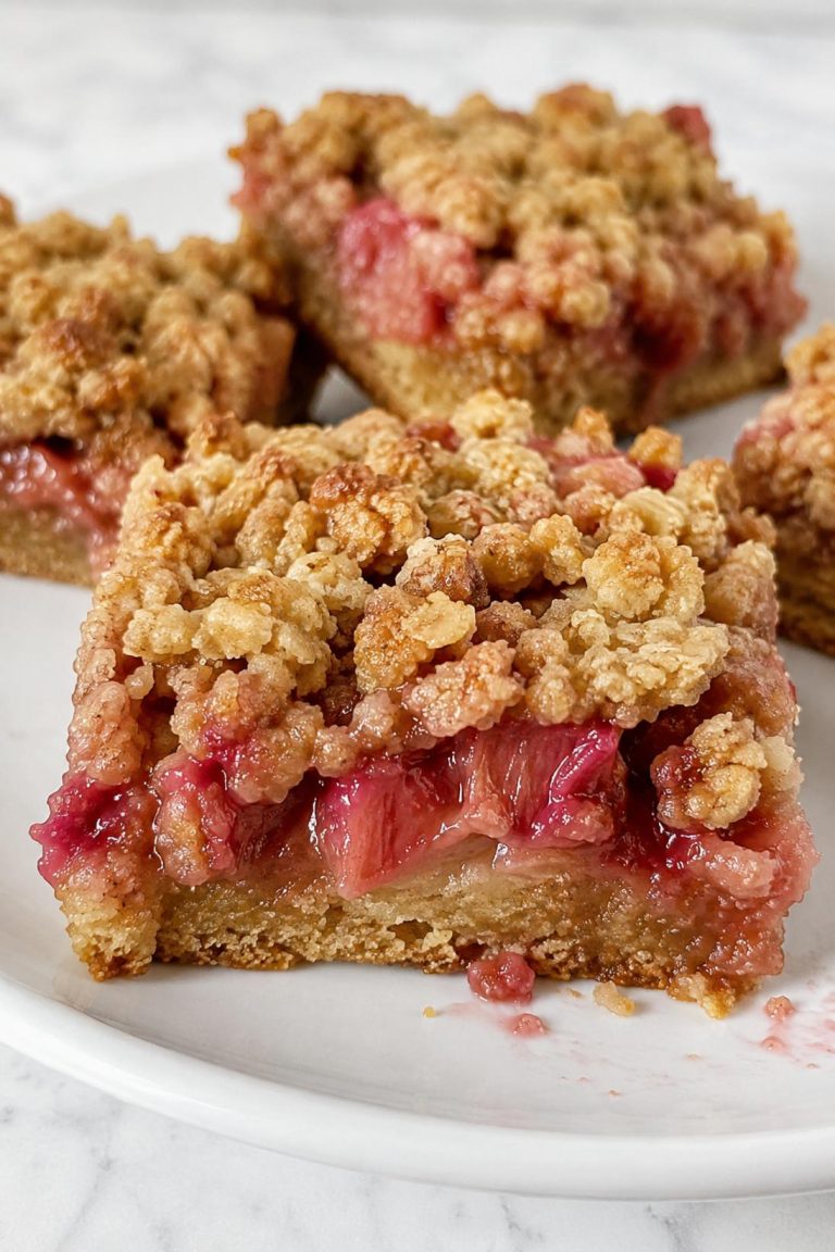 Rhubarb Cobbler Bars