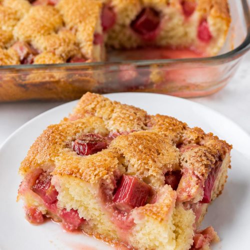 Rhubarb Cobbler Cake