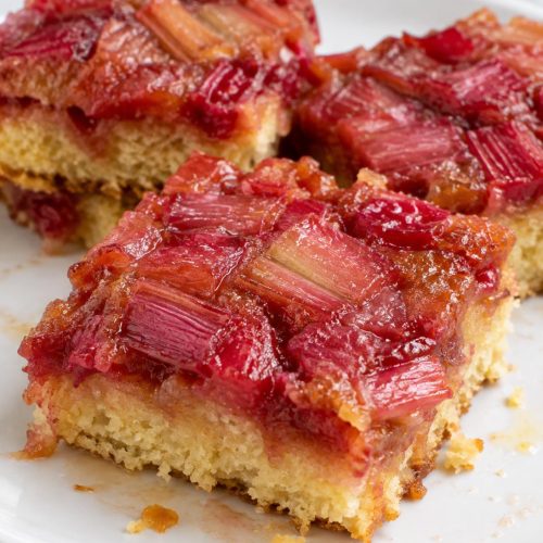 Rhubarb Upside-Down Bars