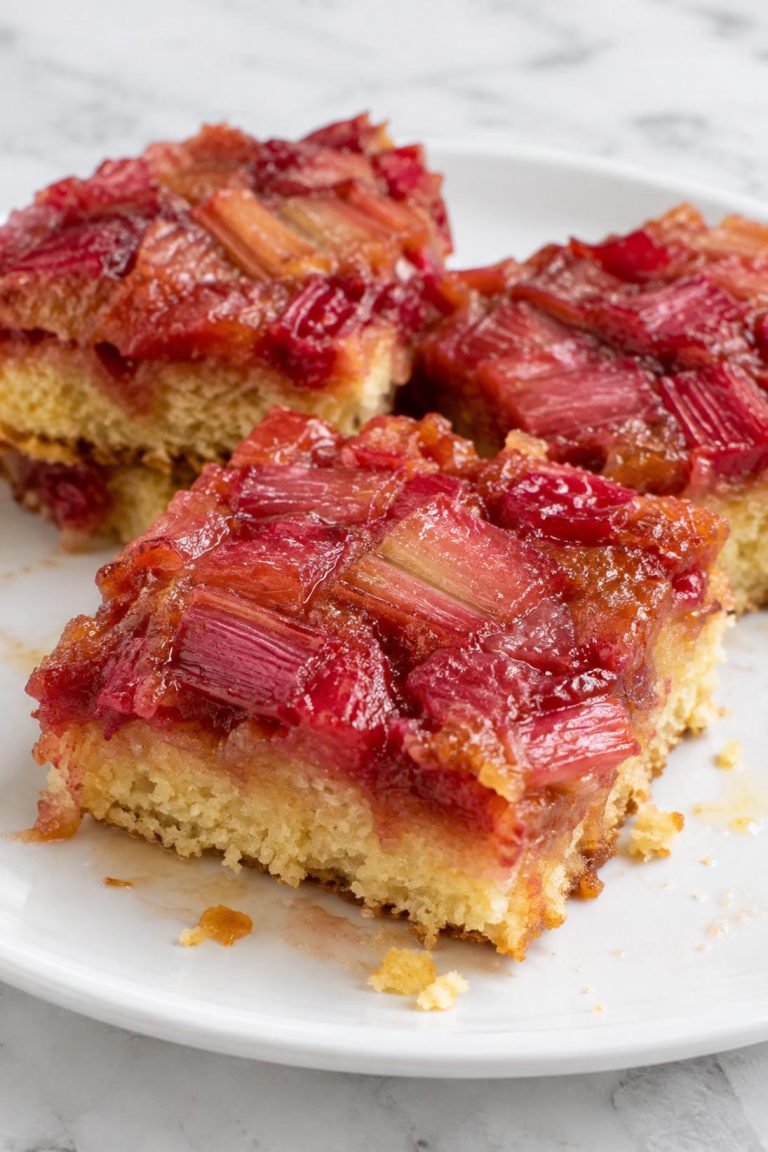 Rhubarb Upside-Down Bars