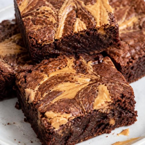 Soft and Chewy Peanut Butter Brownies