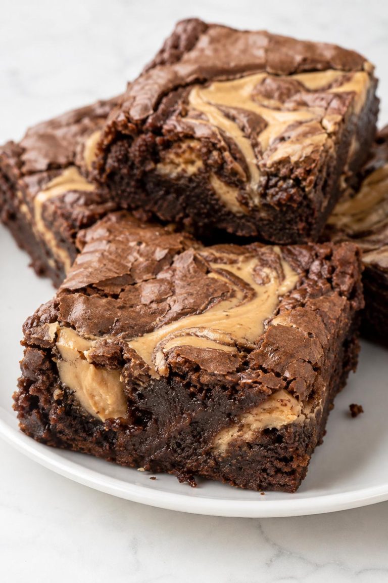 Soft and Chewy Soft Peanut Butter Brownies