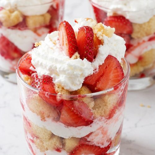 Whipped Strawberry Shortcake Cups