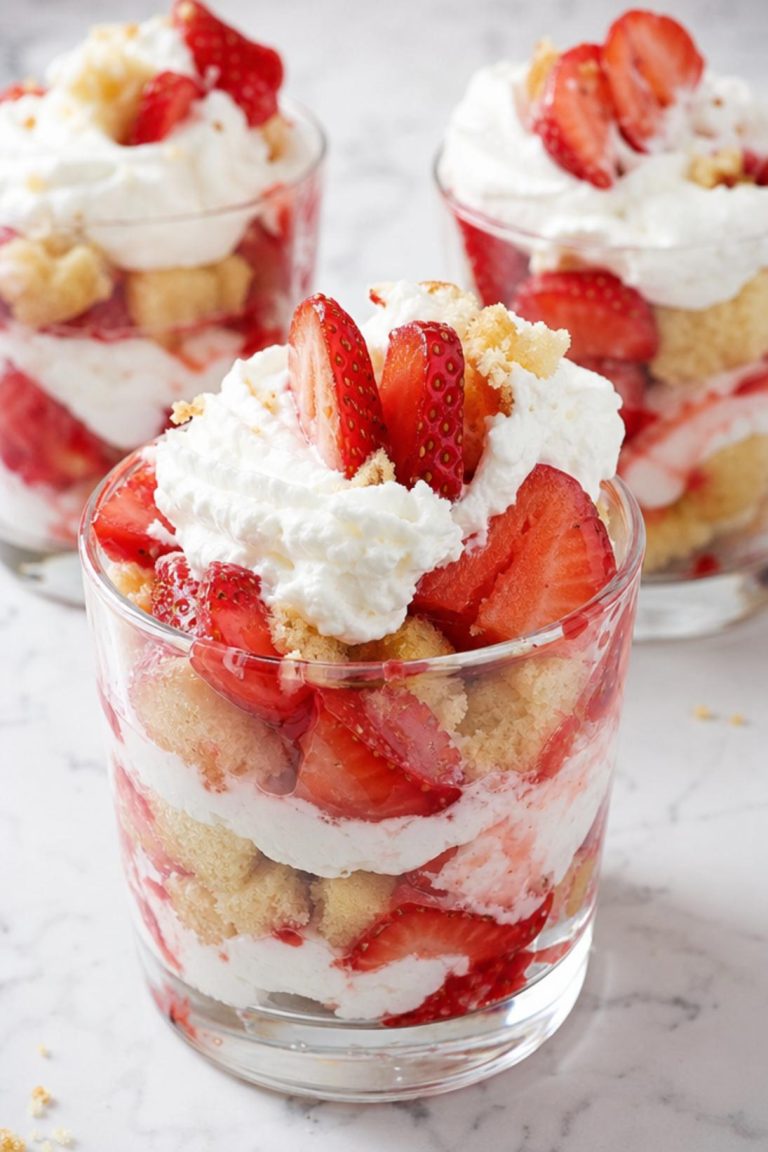 Whipped Strawberry Shortcake Cups