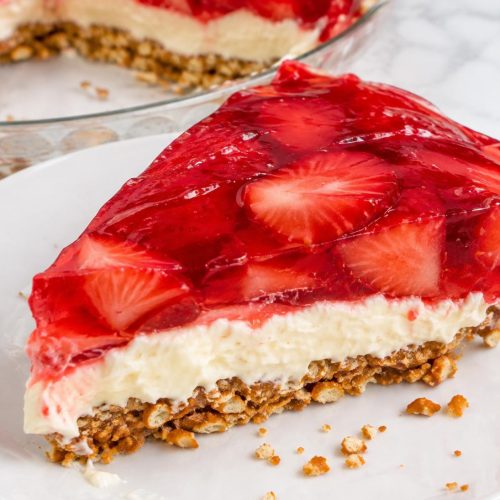 Strawberry Jello Pretzel Pie