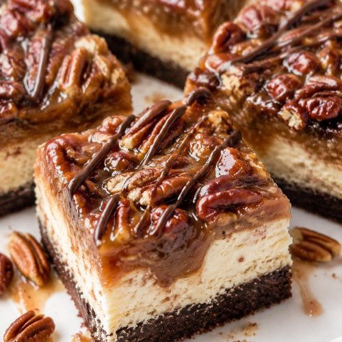 Turtle Cheesecake Bars Cheesecake